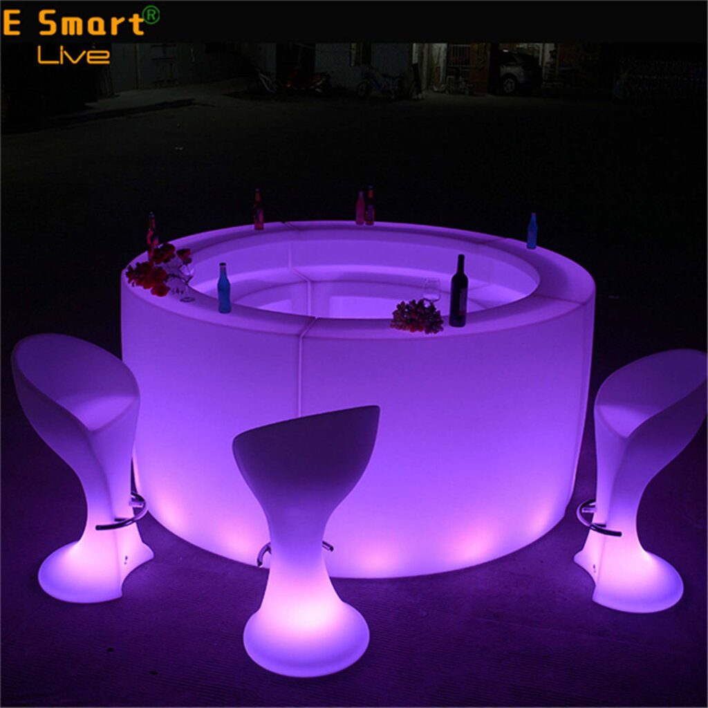 nightclub Led Light Furniture Bar Table Set
