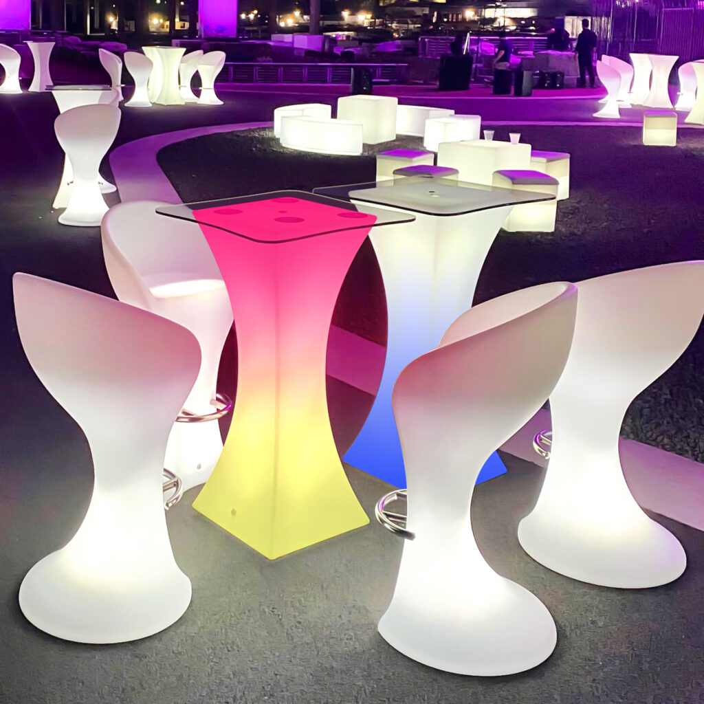 led tv table