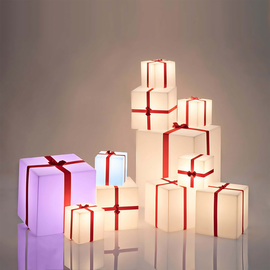 led metal planters