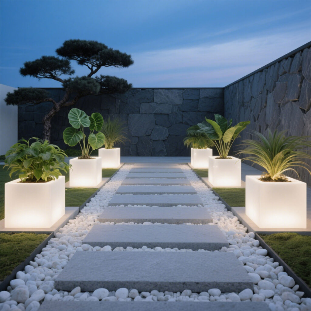 Led Vase Pe Plastic Planter