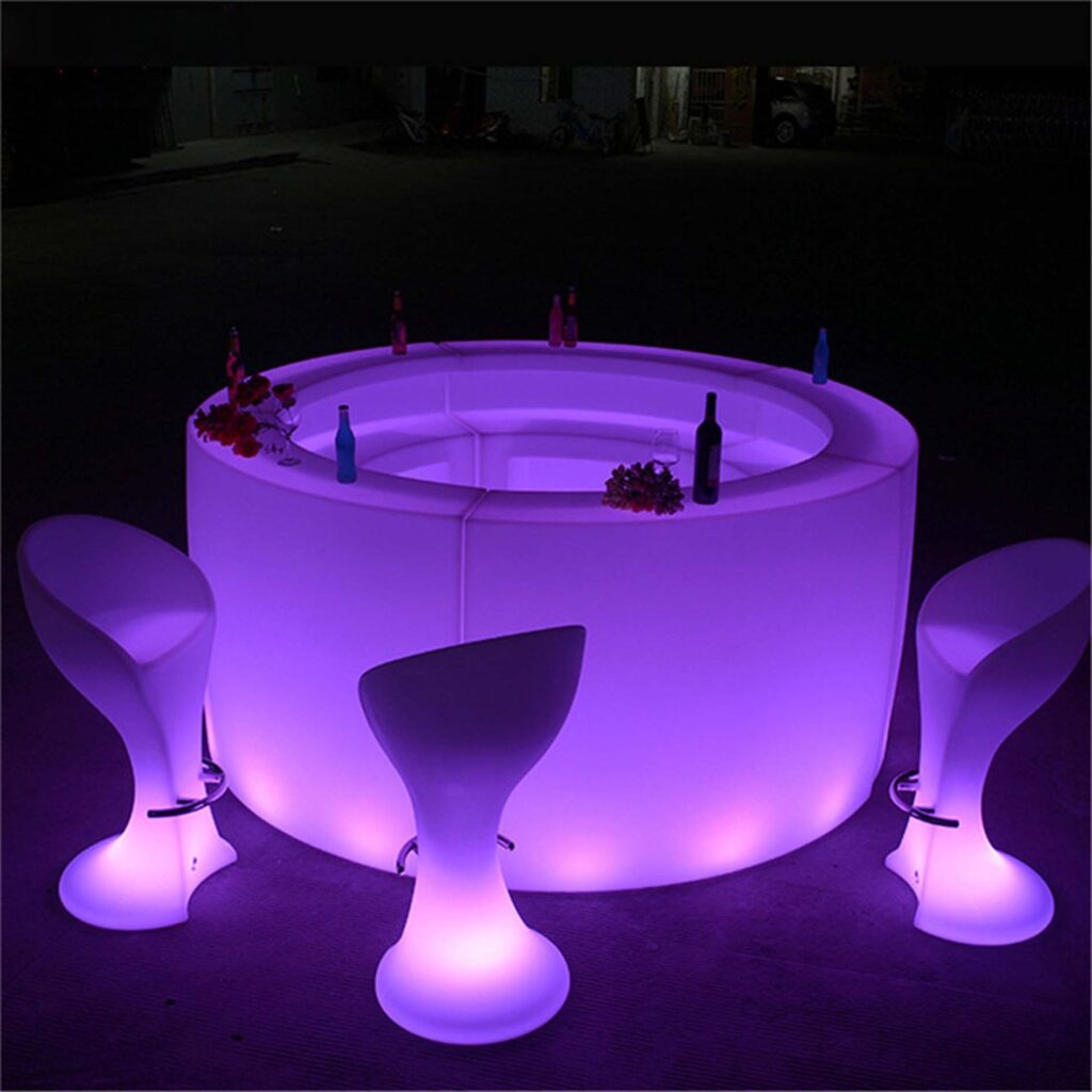 led plastic bar counter